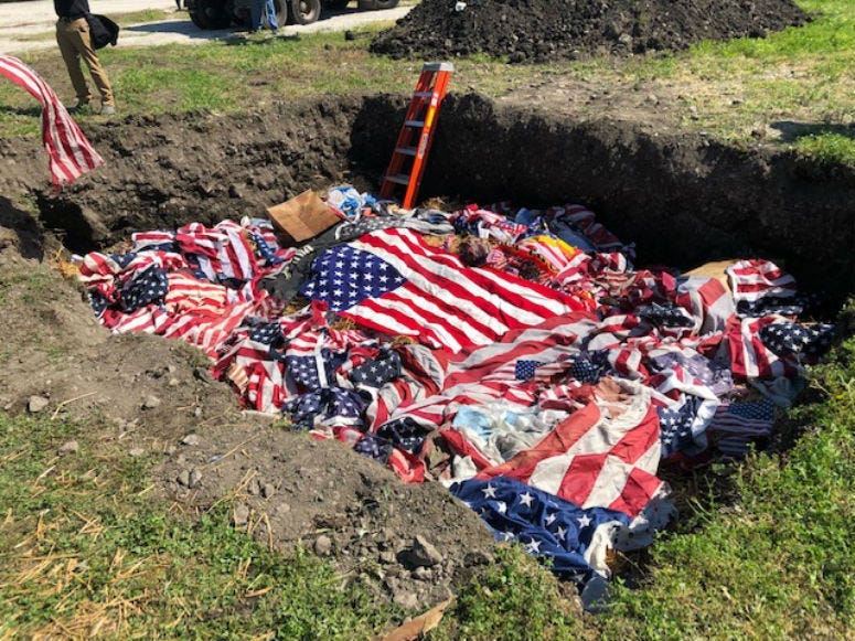 On this Flag Day, the city of Chicago carried on a 13-year tradition, burning American Flags that have become worn out. 