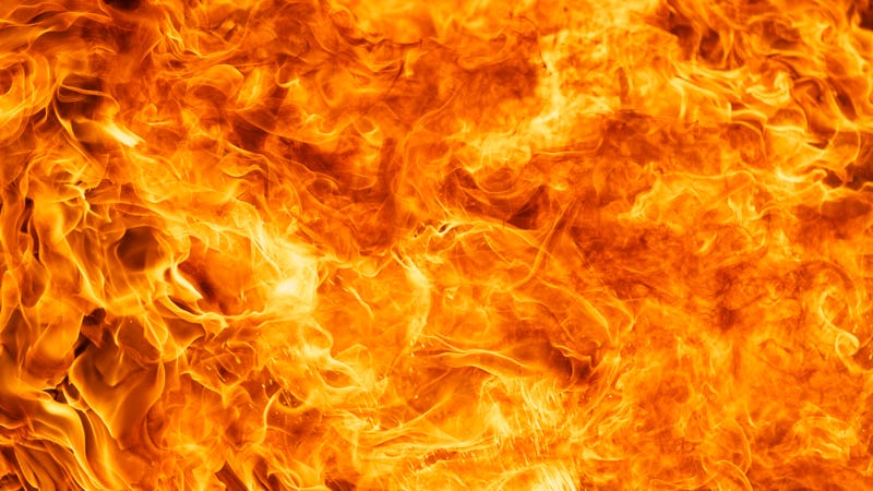 Sheet of flame