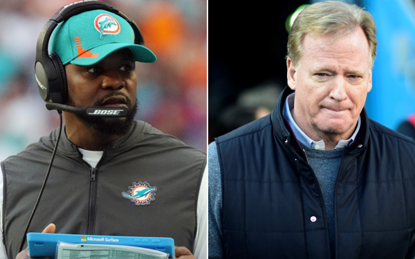 Brian Flores and Roger Goodell