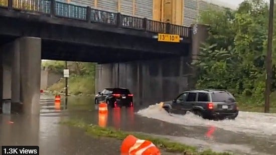 Roads and freeways underwater — again — as heavy rain falls on metro Detroit