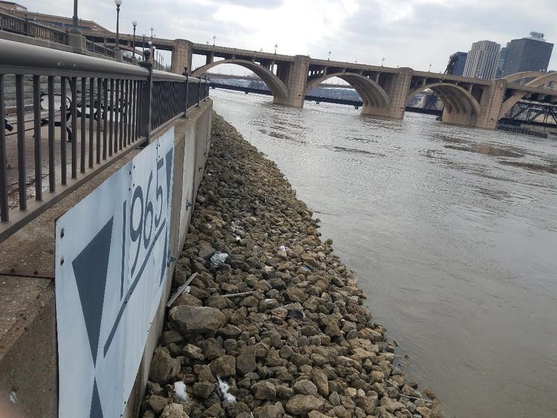 Floodwall at Saint Paul