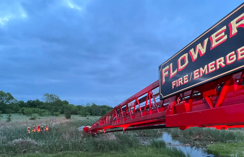 Flower Mound firefighters save driver stuck in swampy ground