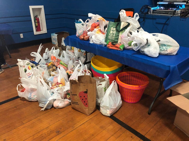 Food donations at Plainview Mid Island Y JCC
