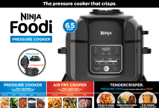 This photo provided. by U.S. Consumer Product Safety Commission shows the Ninja-branded “Foodi OP300 Series Multi-Function Pressure Cooker that is being recalled in the U.S. and Canada, Thursday, May 1, 2025