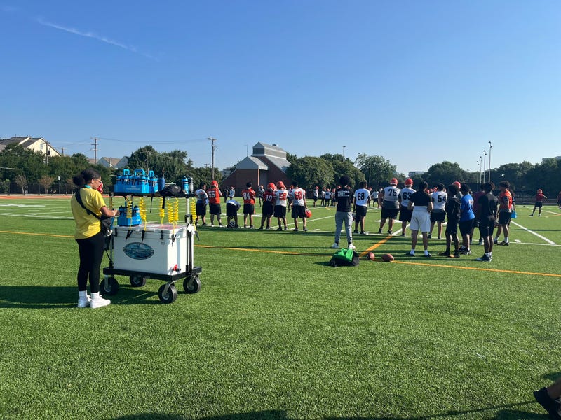High School football practice