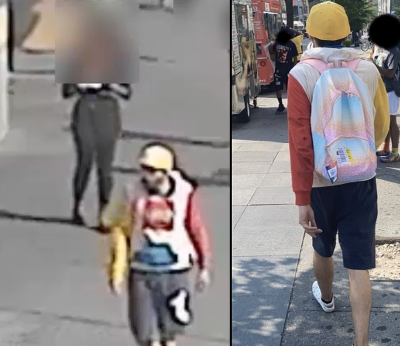 Police are searching for a man seen slapping a woman's buttocks on a Brooklyn street this week