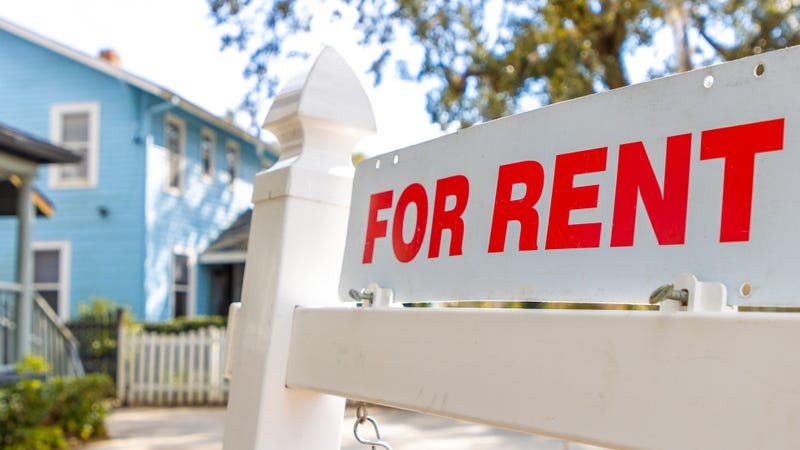 Home for rent sign - stock photo