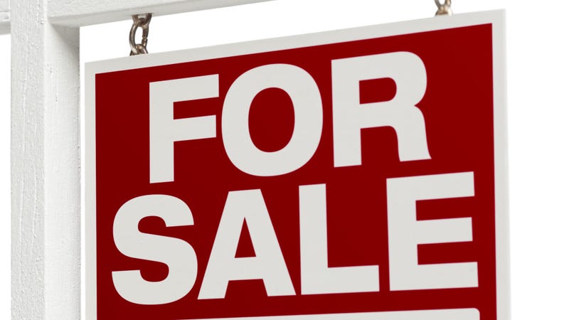 Home for sale real estate sign - stock photo