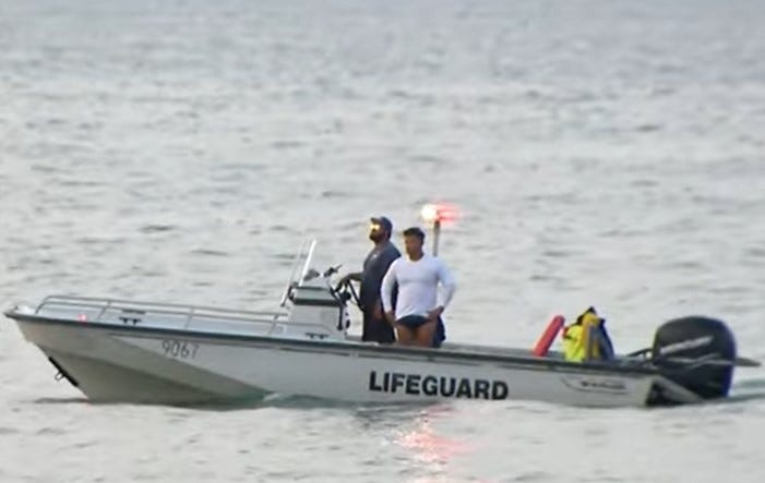 lifeguard boat in Lake Michigan