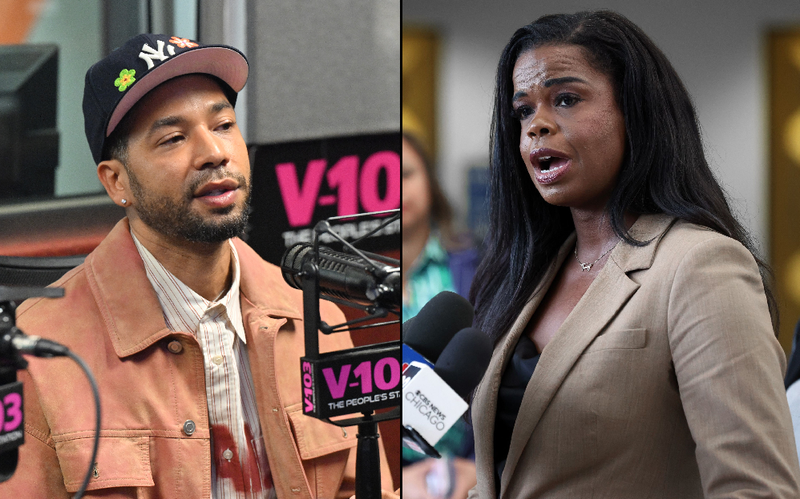 Left: Actor Jussie Smollett; Right: Cook County State's Attorney Kim Foxx.