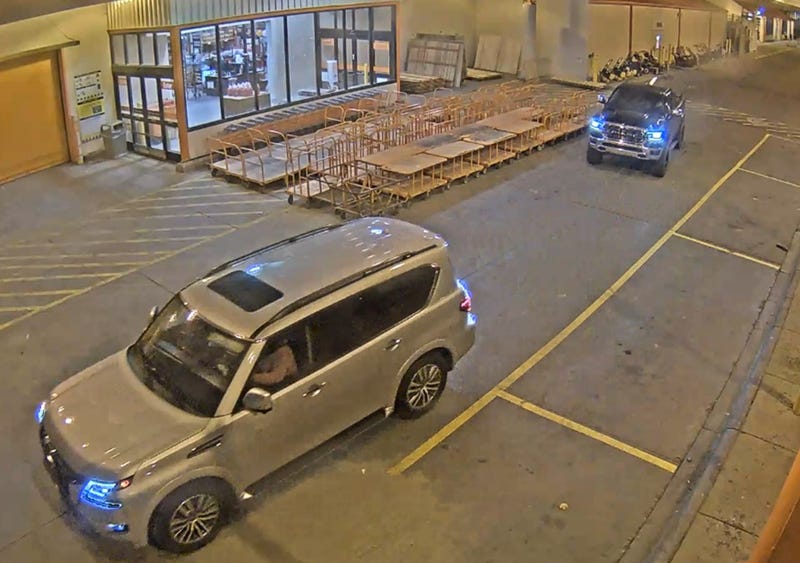 The suspect vehicles in a Home Depot fraud