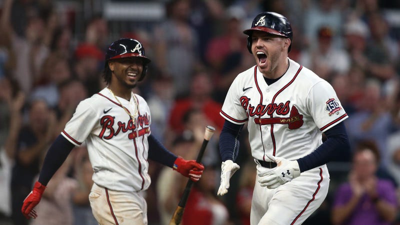 Freddie Freeman celebrates a home run
