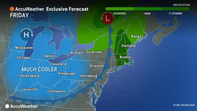 Coolest airmass since mid-June will arrive across Western New York on Friday