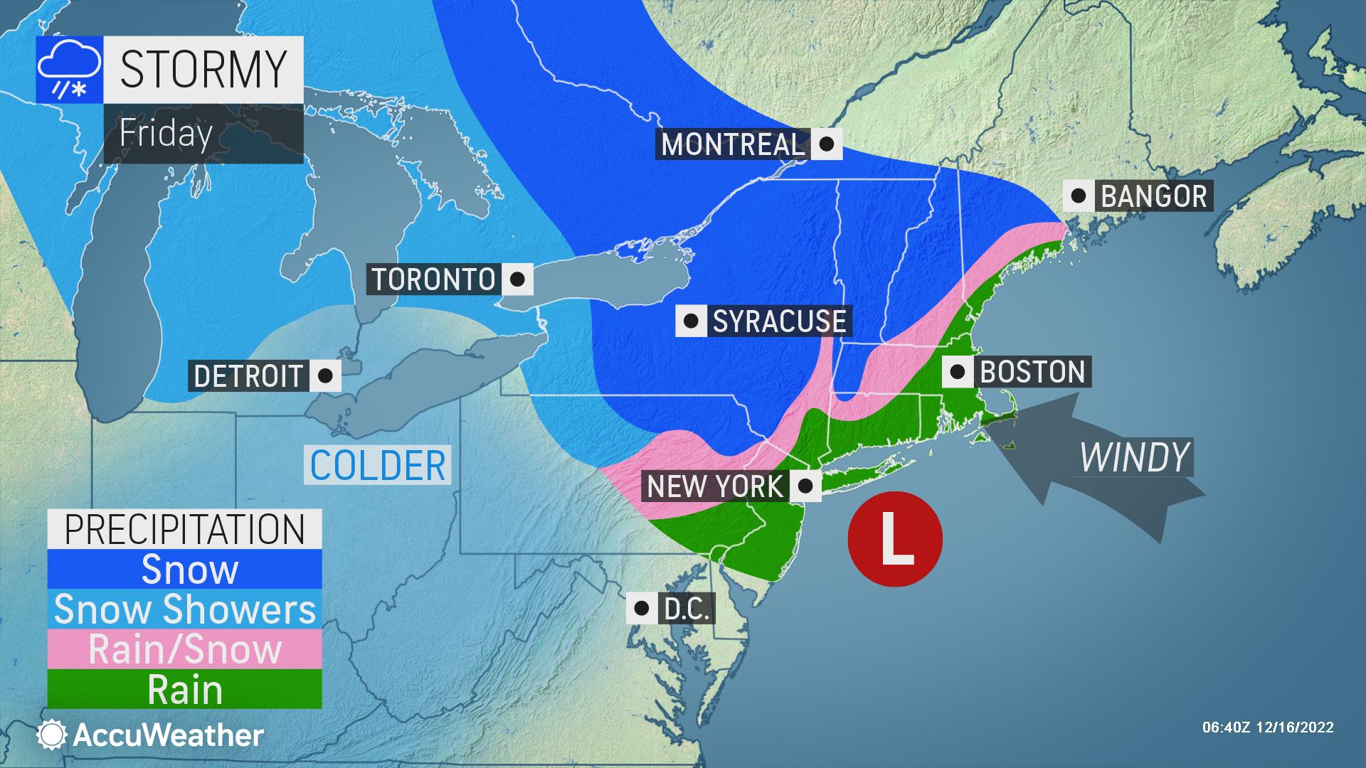 WEATHER: Gusts may top 50 mph in NYC on a wet, windy Friday as arctic blast looms