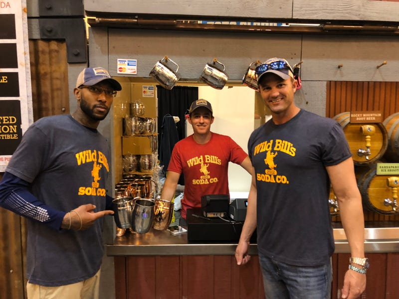 (l-r) Marine Corps veterans Courtney Brown, James Ferguson and Josh Frasier of Wild Bill's Soda