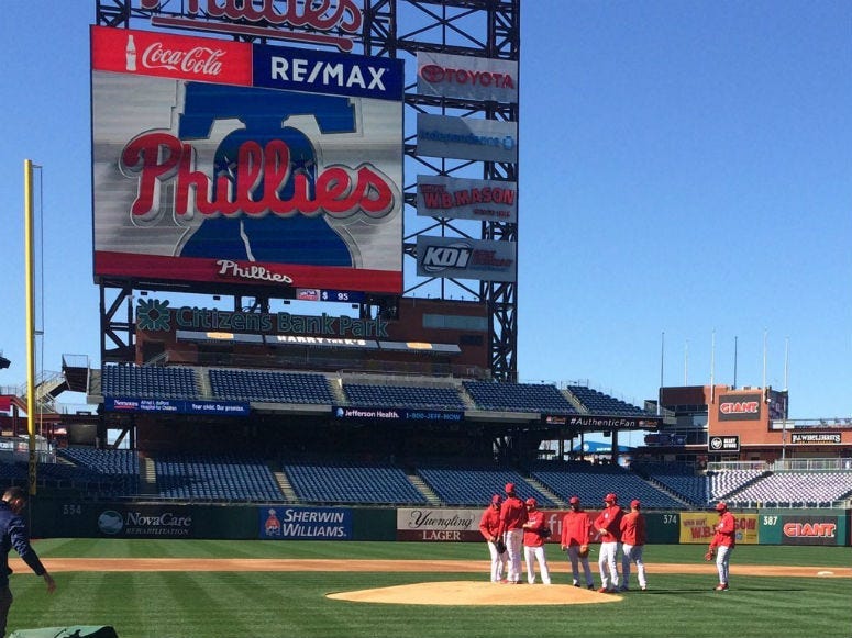 On Tuesday, the Phillies held their first workout of 2019 on their home field, and the newest Phillie admitted it was an a bit of an adjustment walking out of the home dugout.