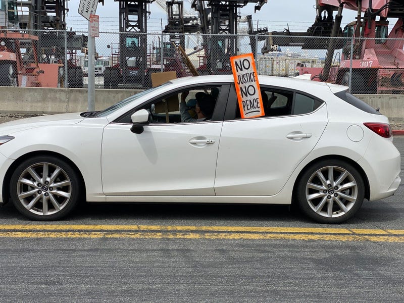 The Anti Police-Terror Project is leading a car caravan demanding justice for George Floyd, Breonna Taylor & Steven Taylor in Oakland on May 31, 2020