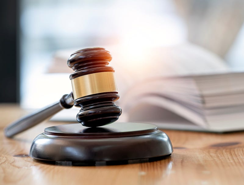 gavel at judge's bench