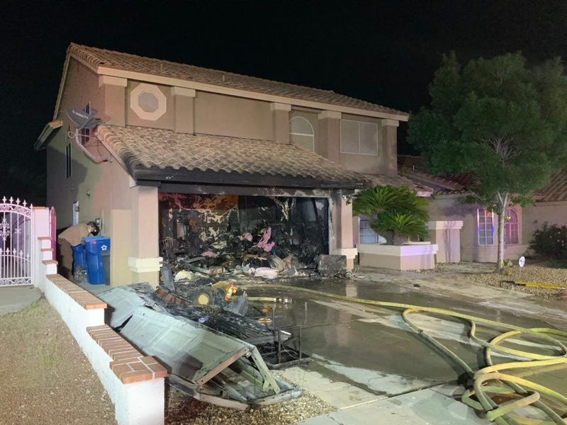 Scene of garage fire on 5-8-20