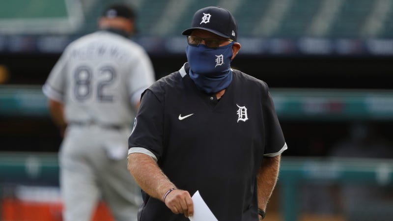 Aug 10, 2020; Detroit, Michigan, USA; Detroit Tigers manager Ron Gardenhire (15) walks back to the dugout before the game against the Chicago White Sox at Comerica Park