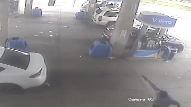 Man, woman sought in connection with shootout at 8 Mile Road gas station [VIDEO]