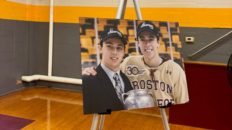 Members of the Gloucester Catholic High School community came together on Sept. 6, 2024, to remember alumni Johnny and Matthew Gaudreau, who were struck and killed by an alleged drunk driver.