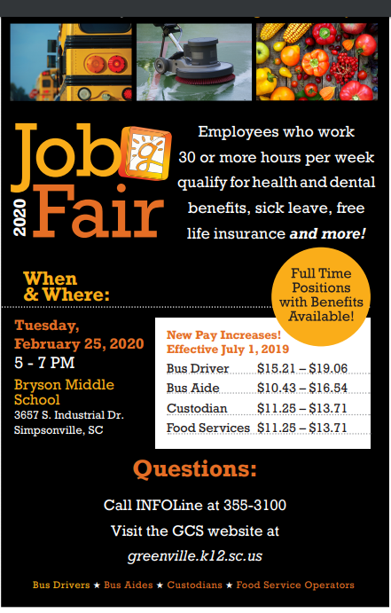 GCS Job Fair flyer