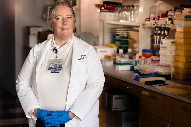 Sarah Conroy, Sarah George, M.D., professor of infectious diseases and researcher in SLU's Center for Vaccine Development