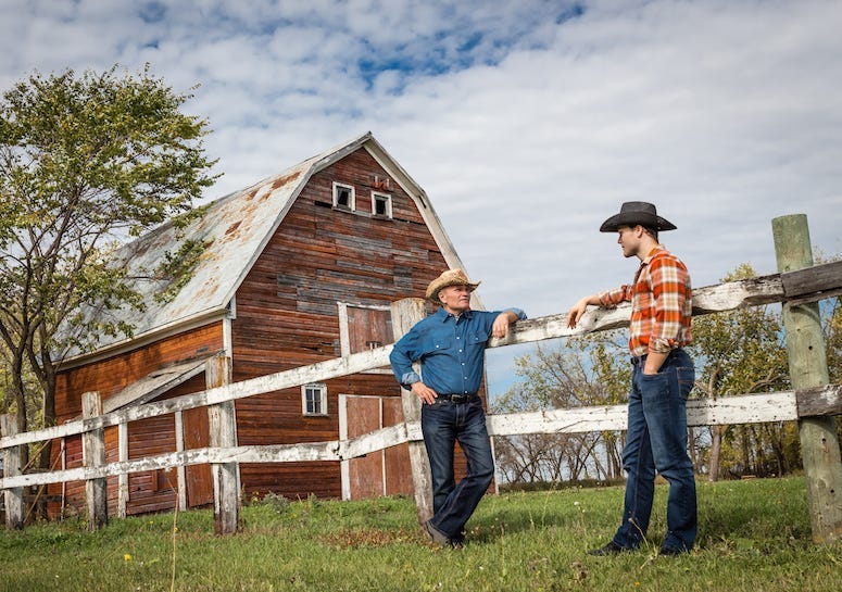 Cowboys, Ranch, Talking, Summer, Day, Cloudy