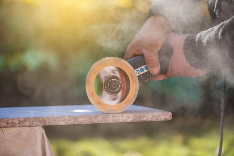 Power Tool, Grinding Saw, Piece Of Stone