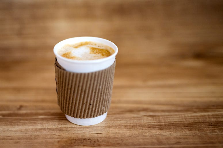 Coffee, Paper Cup, Wooden Table