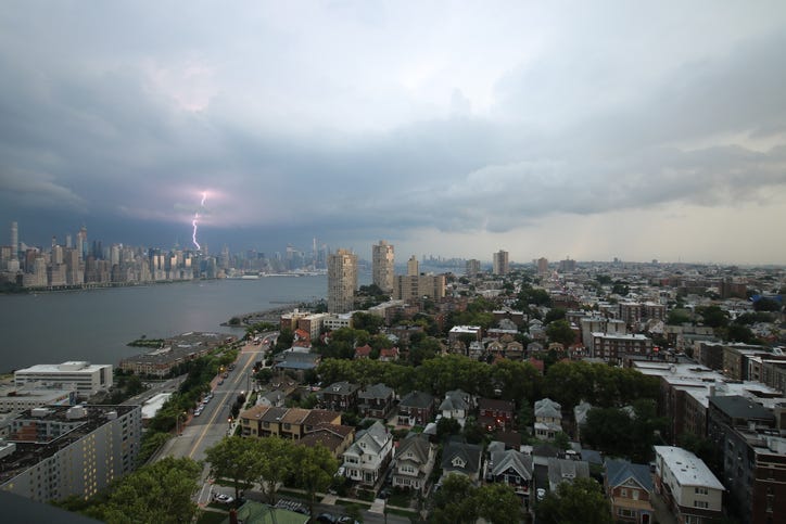 New York during a storm