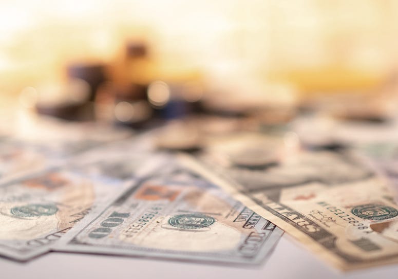 Money, Cash, Bills, Various, Scattered, Currency