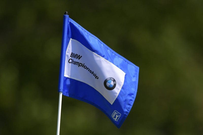 A pin flag is displayed during the first round of the BMW Championship at Aronimink Golf Club on September 6, 2018 in Newtown Square, Pennsylvania. 