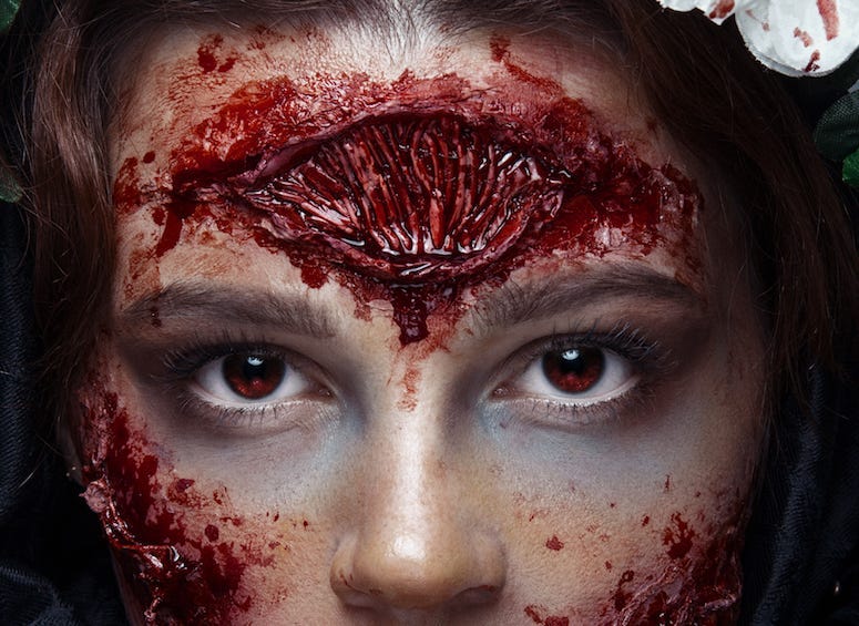Zombie, Makeup, Girl, Make Up, Girl, Bloody