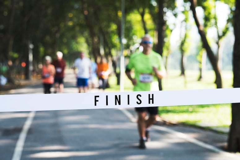 Marathon, Runner, Finish Line, Running