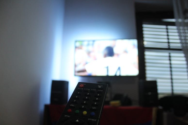Bed, Watching Tv, Bedroom, Remote Control