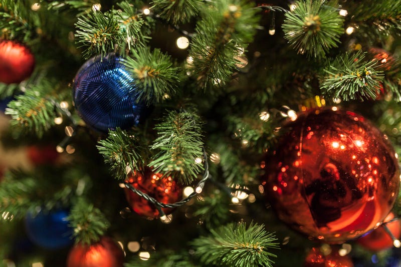 Red Christmas tree ornament