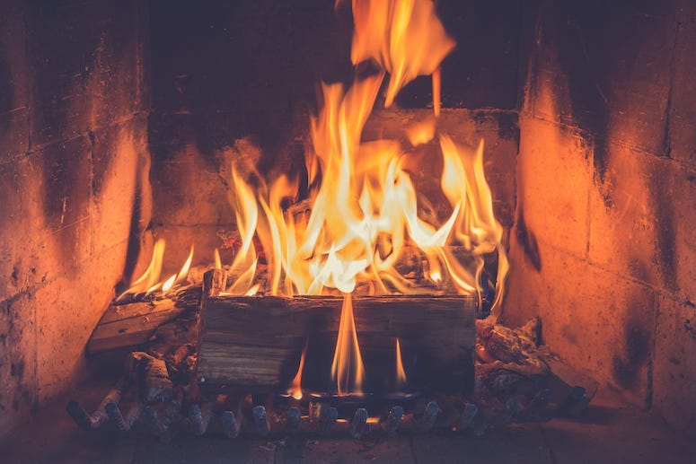 Logs, Fireplace, Fire