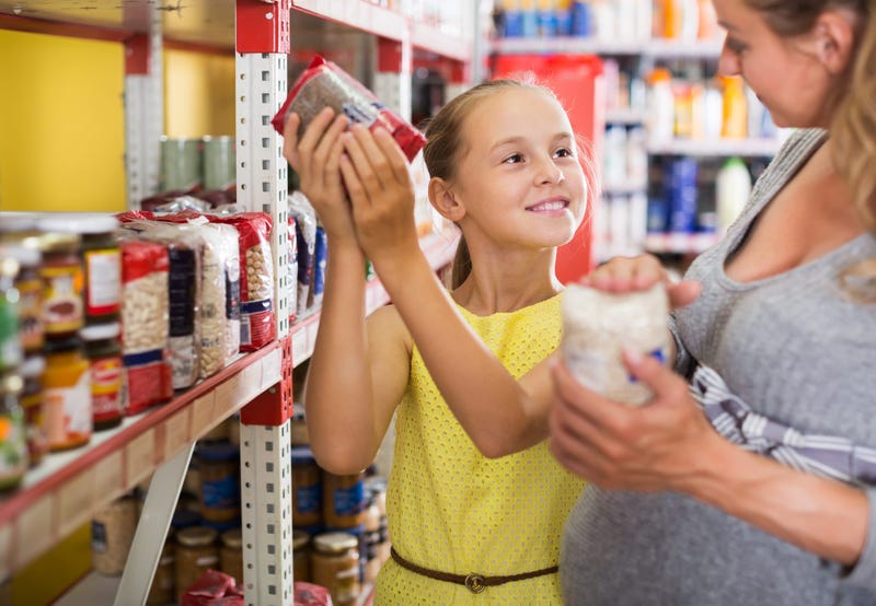 Mother and daughter shopping