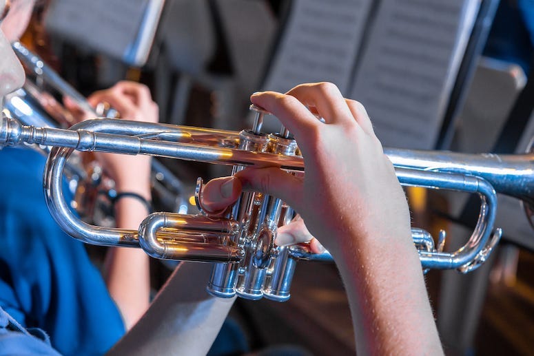 Trumpet, Band, School, Sheet