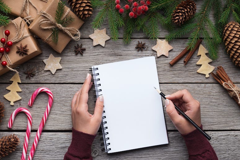 Christmas, List, Wish List, Wooden Table, Writing