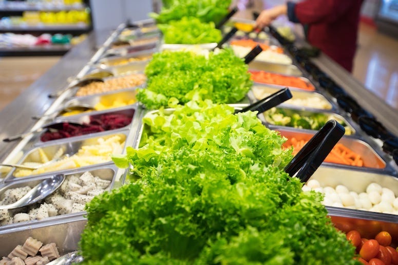 Salad Bar, Supermarket, Lettuce