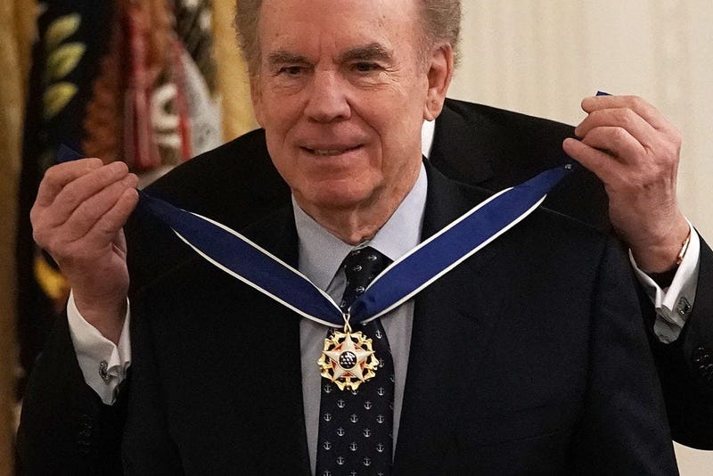 Presidential Medal of Freedom to Hall-of-Fame quarterback Roger Staubach during an East Room ceremony November 16, 2018 in Washington, DC.