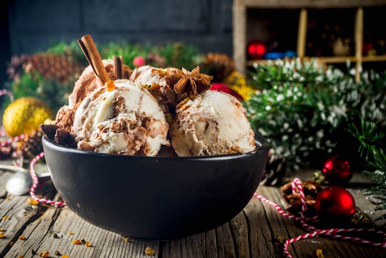 Christmas, Ice Cream, Bowl, Cinnamon, Holidays