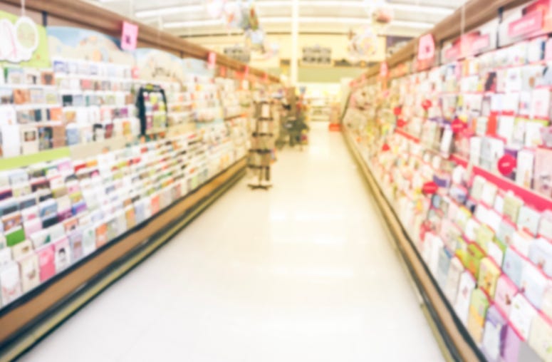 Birthday Cards, Store, Blurry, Display, Supermarket