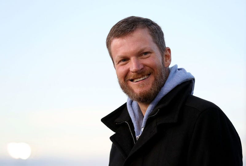 Dale Earnhardt Jr. watches on during the Nationwide 2019 Paint Scheme Reveal
