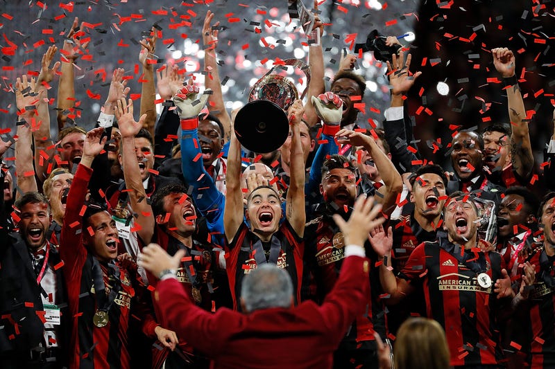 Atlanta United celebrates with the MLS Cup