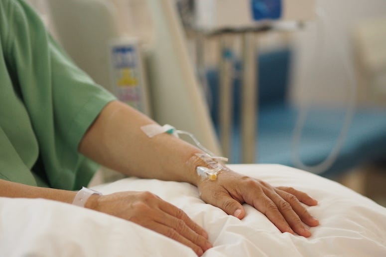 Chemotherapy, Patient, Hospital, Saline, IV, Chemo
