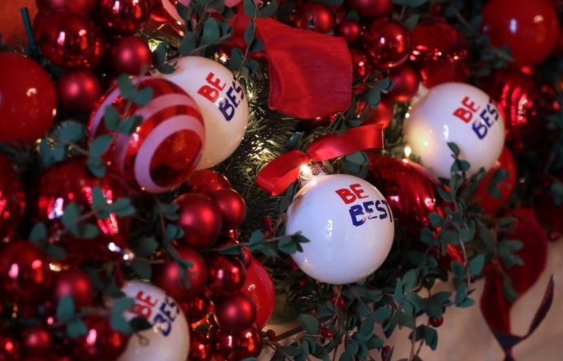 Carrying first lady Melania Trump's Be Best initiative, the Red Room is decorated to "celebrate children through the décor, which displays ways in which children can excel in their own path" at the White House Nov. 26, 2018 in Washington, D.C.